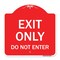 Signmission Designer Series Sign-Exit Do Not Enter, Red & White Aluminum Sign, 18" H, RW-1818-24035 A-DES-RW-1818-24035 - alternate 1